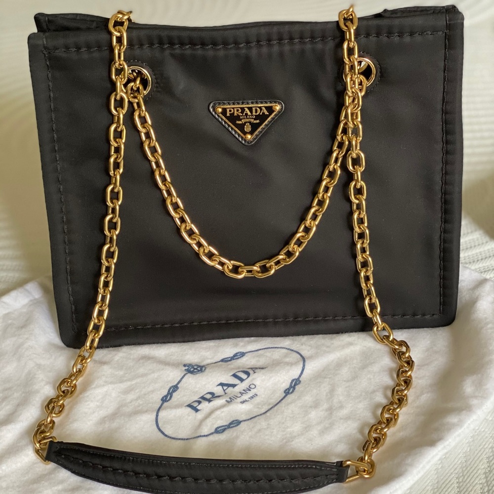 PRADA Tessuto Nylon Chain Bag